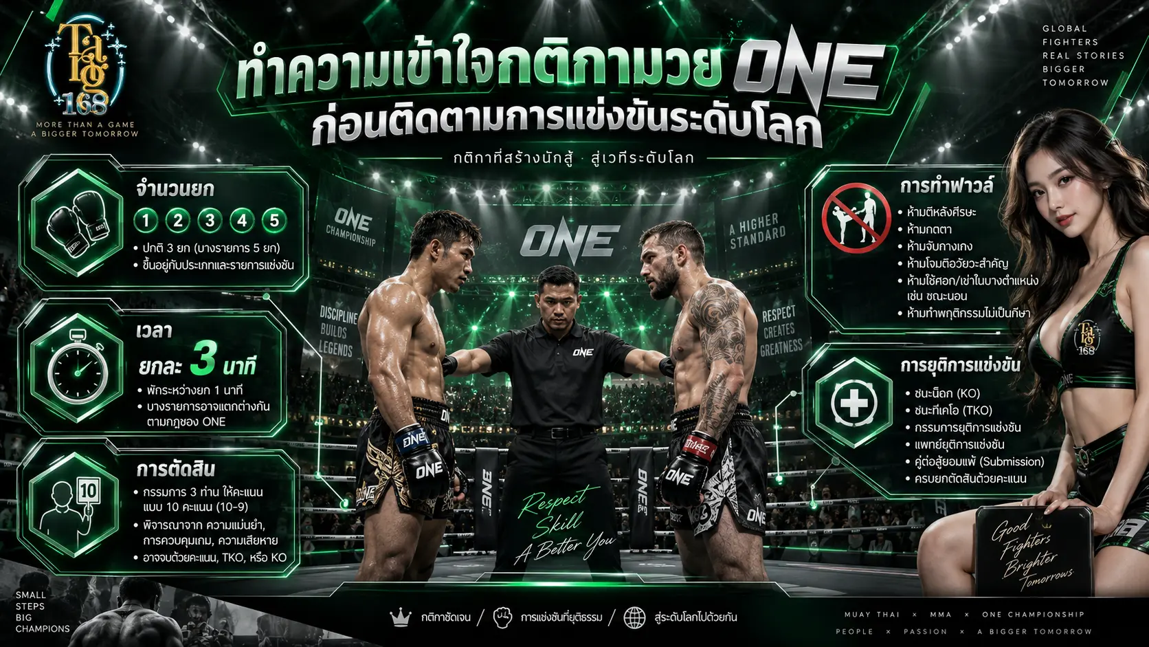 ทำความเข้าใจกติกามวย ONE ก่อนติดตามการแข่งขันระดับโลก